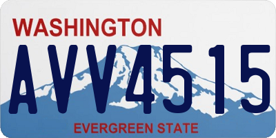 WA license plate AVV4515
