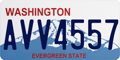 WA license plate AVV4557