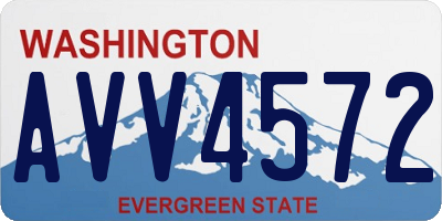 WA license plate AVV4572