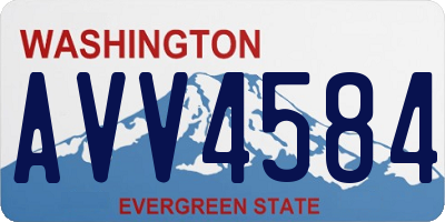 WA license plate AVV4584