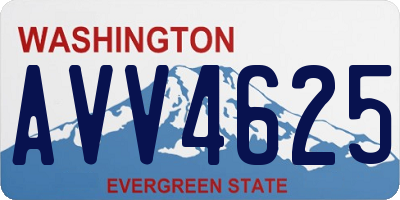 WA license plate AVV4625