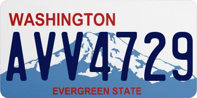 WA license plate AVV4729