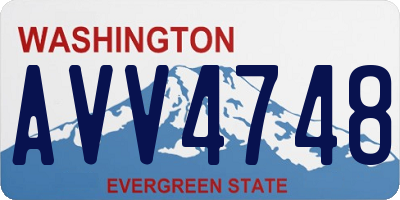 WA license plate AVV4748