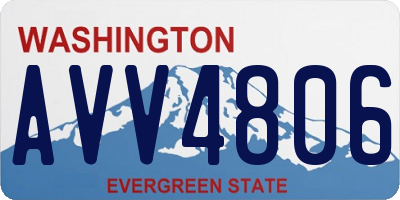 WA license plate AVV4806