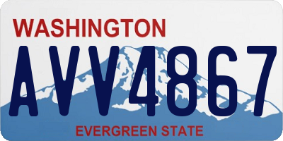 WA license plate AVV4867