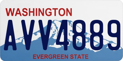 WA license plate AVV4889