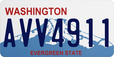 WA license plate AVV4911