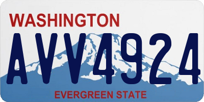 WA license plate AVV4924