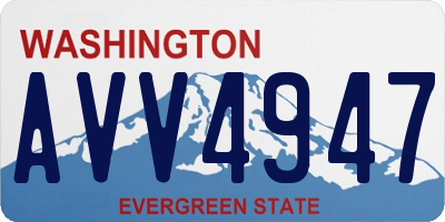 WA license plate AVV4947