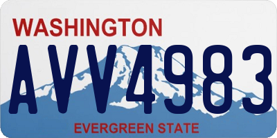 WA license plate AVV4983