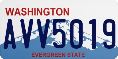 WA license plate AVV5019