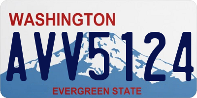 WA license plate AVV5124