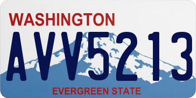 WA license plate AVV5213