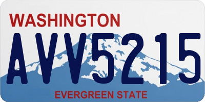WA license plate AVV5215