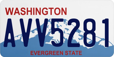 WA license plate AVV5281