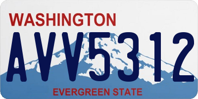 WA license plate AVV5312