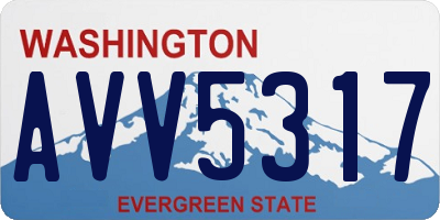 WA license plate AVV5317