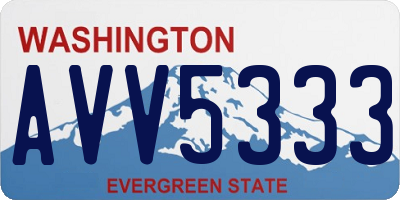 WA license plate AVV5333