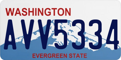 WA license plate AVV5334