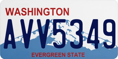 WA license plate AVV5349
