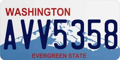 WA license plate AVV5358