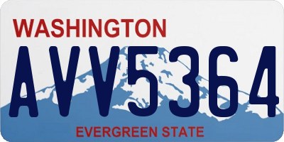 WA license plate AVV5364