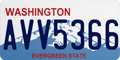 WA license plate AVV5366