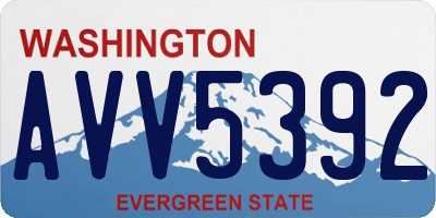 WA license plate AVV5392