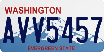 WA license plate AVV5457