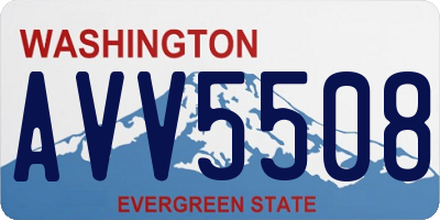 WA license plate AVV5508