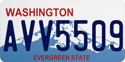 WA license plate AVV5509