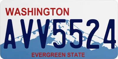 WA license plate AVV5524