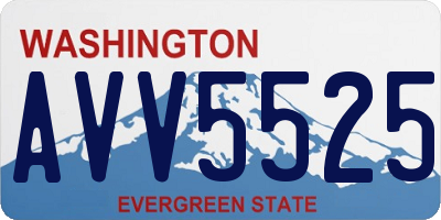WA license plate AVV5525