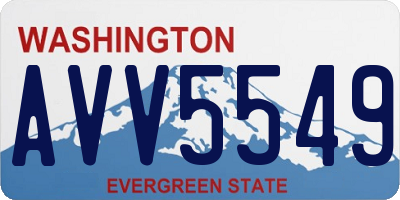 WA license plate AVV5549