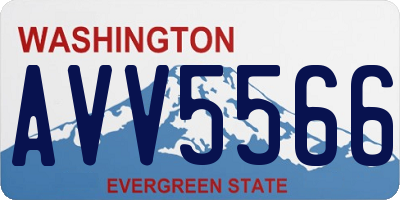 WA license plate AVV5566