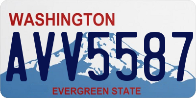 WA license plate AVV5587