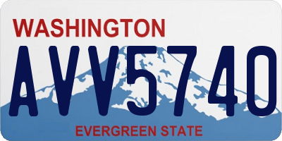 WA license plate AVV5740