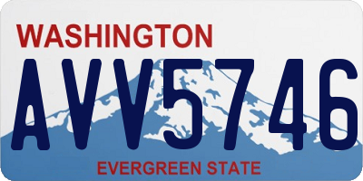 WA license plate AVV5746