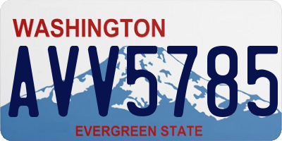 WA license plate AVV5785