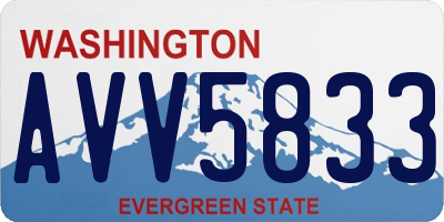 WA license plate AVV5833