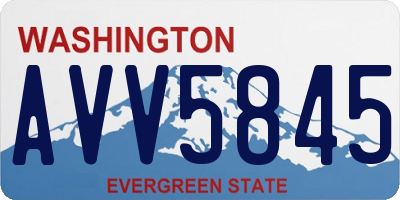 WA license plate AVV5845