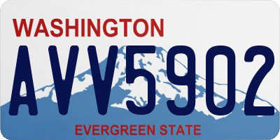 WA license plate AVV5902