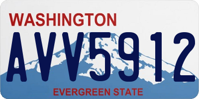 WA license plate AVV5912