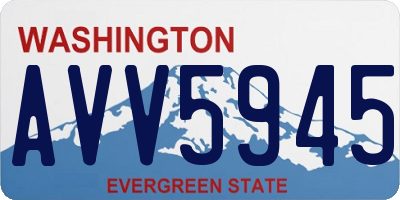 WA license plate AVV5945