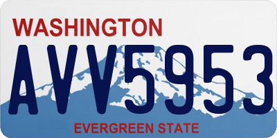 WA license plate AVV5953