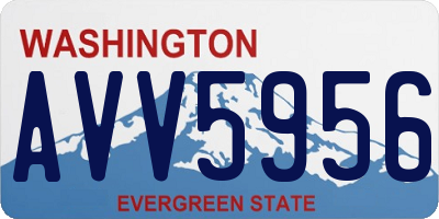 WA license plate AVV5956