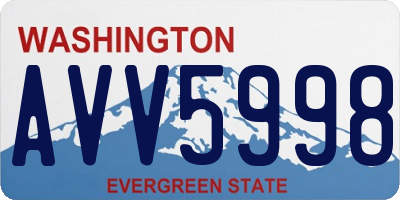 WA license plate AVV5998