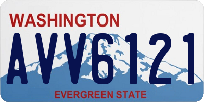 WA license plate AVV6121