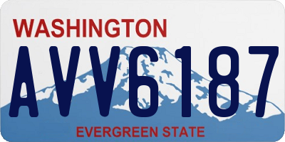 WA license plate AVV6187