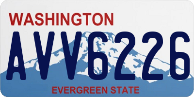 WA license plate AVV6226